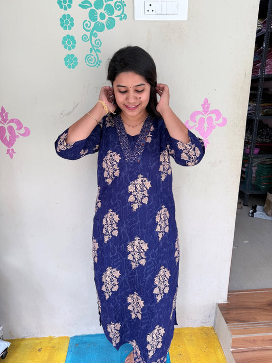 Cotton Kurti With Phant  CKP40