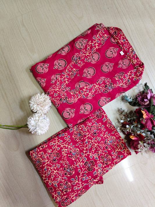 Cotton Kurti With Phant  CKP39