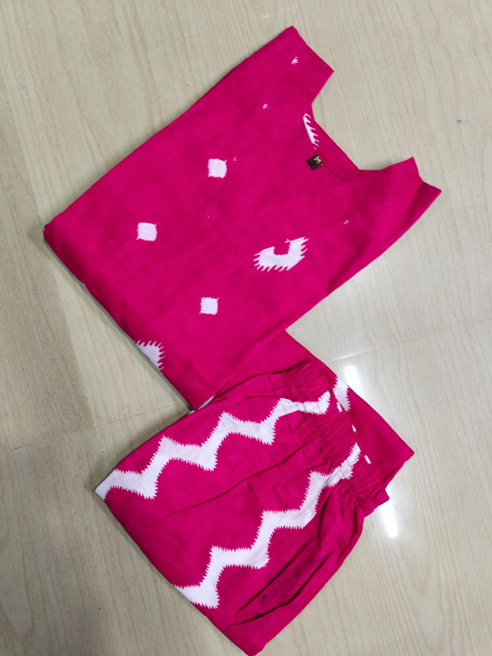 V neck Kurthi with Pant  ALN104