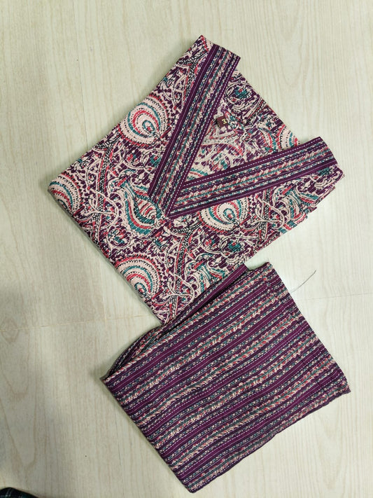 V neck Kurthi with Pant  ALN101