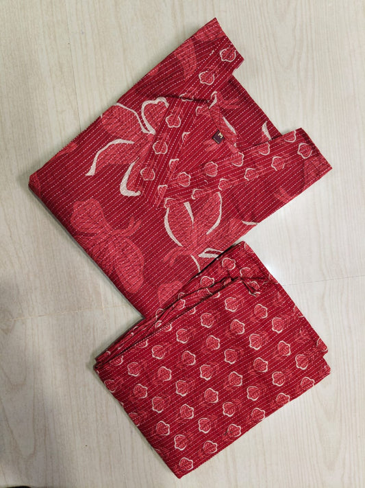 V neck Kurthi with Pant  ALN100