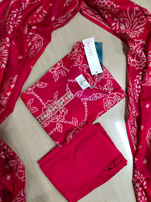 Premium Shiny Vetican Silk Kurti - SVK54