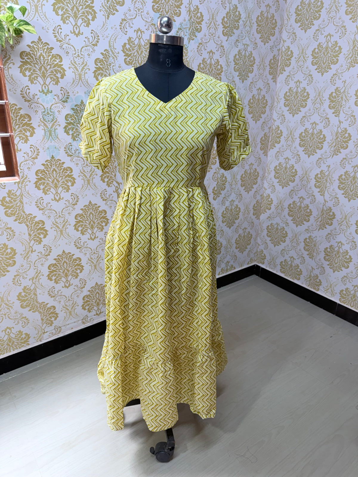 Cotton Floral Frock - CFF119
