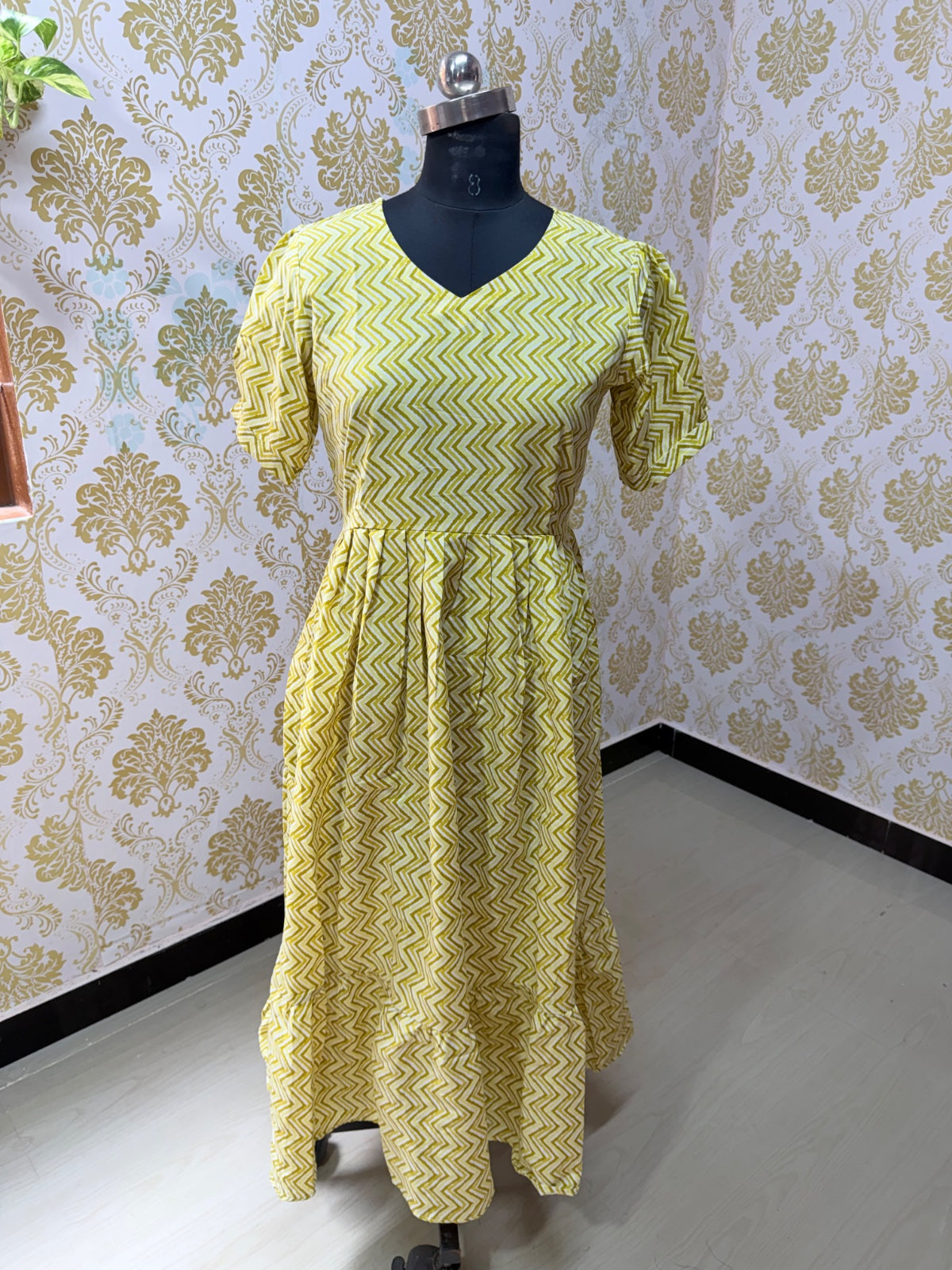 Cotton Floral Frock - CFF119