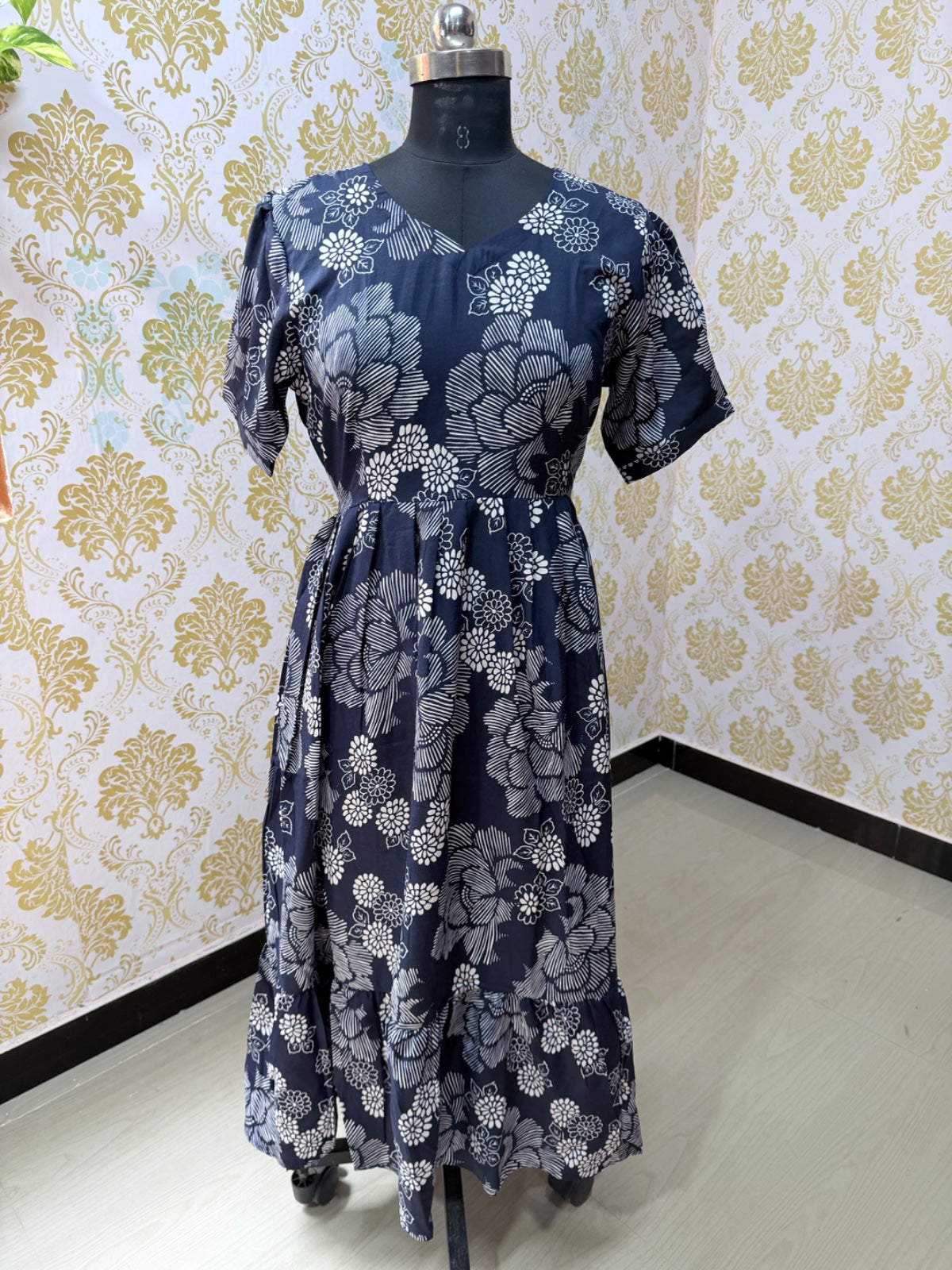 Cotton Floral Frock - CFF113