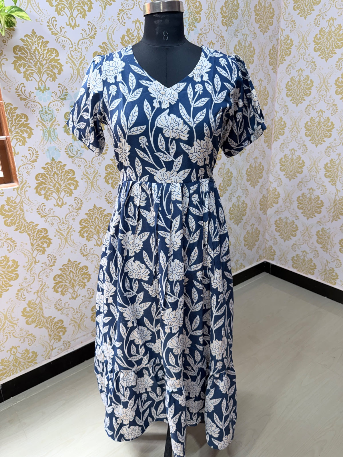 Cotton Floral Frock - CFF112