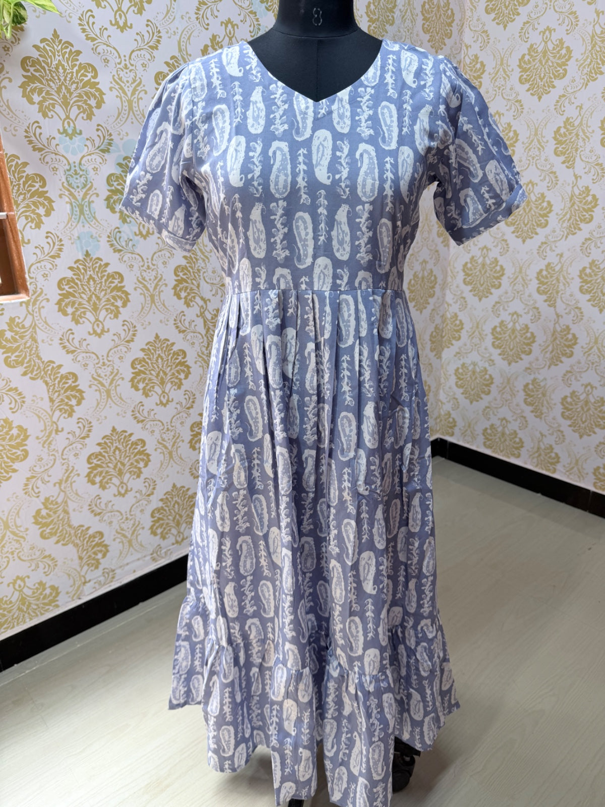 Cotton Floral Frock - CFF114