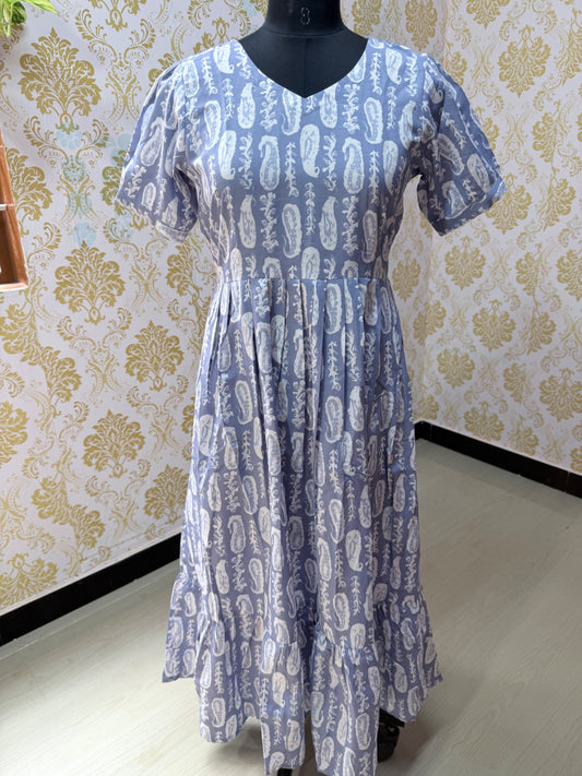 Cotton Floral Frock - CFF114