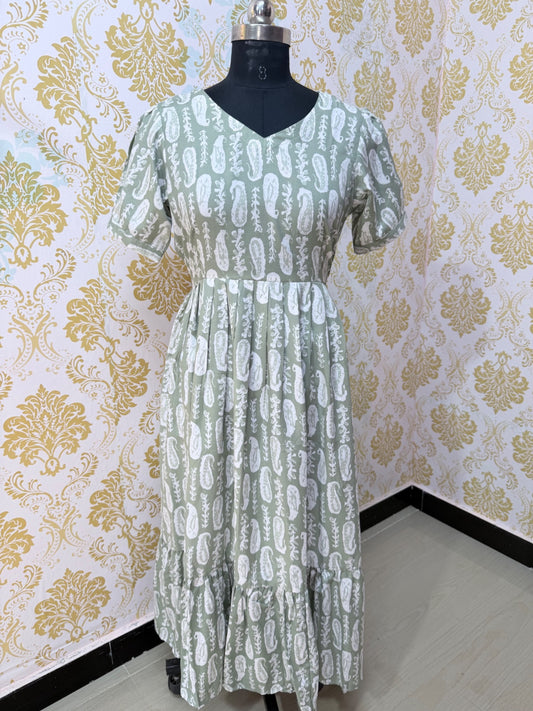 Cotton Floral Frock - CFF117