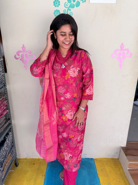 Premium Shiny Vetican Silk Kurti - SVK7