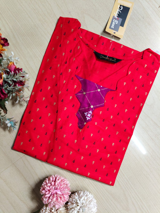 Shiny Silk Kurti SSK17