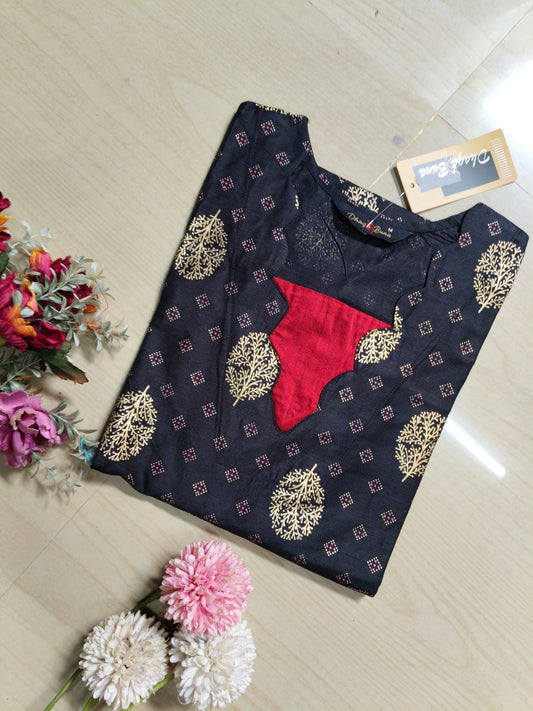 Shiny Silk Kurti SSK6