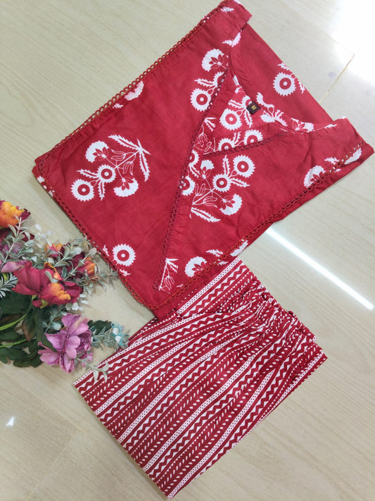 Jaipur Cotton Kurti with Pant - JCK23 (Check Our Size Chart Before Placing the Order)