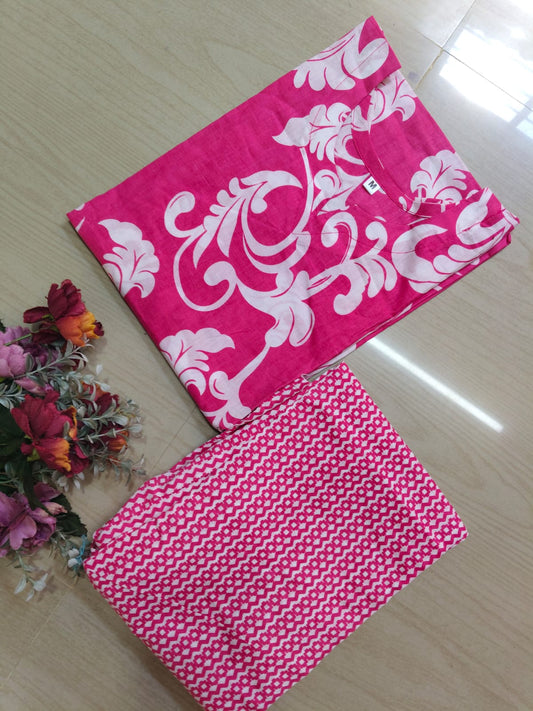 Jaipur Cotton Kurti with Pant - JCK27 (Check Our Size Chart Before Placing the Order)