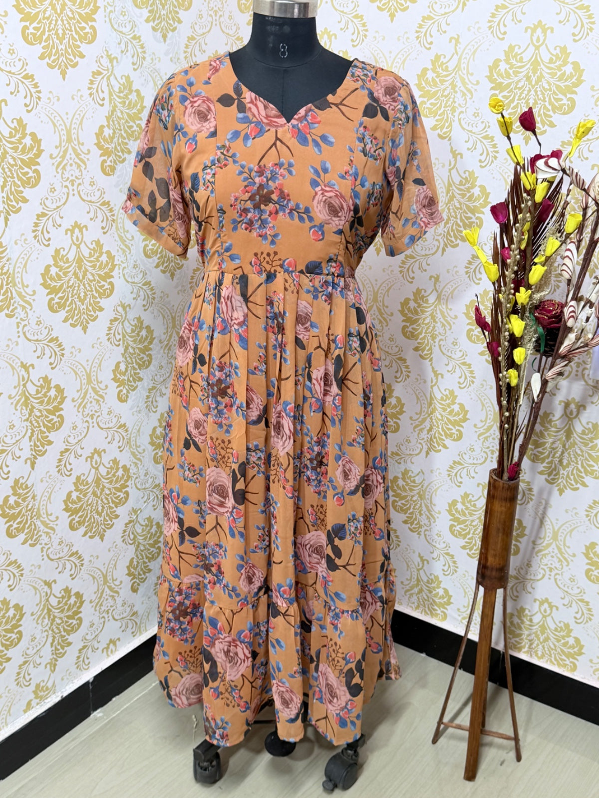 Georgette Floral Frock GFF12