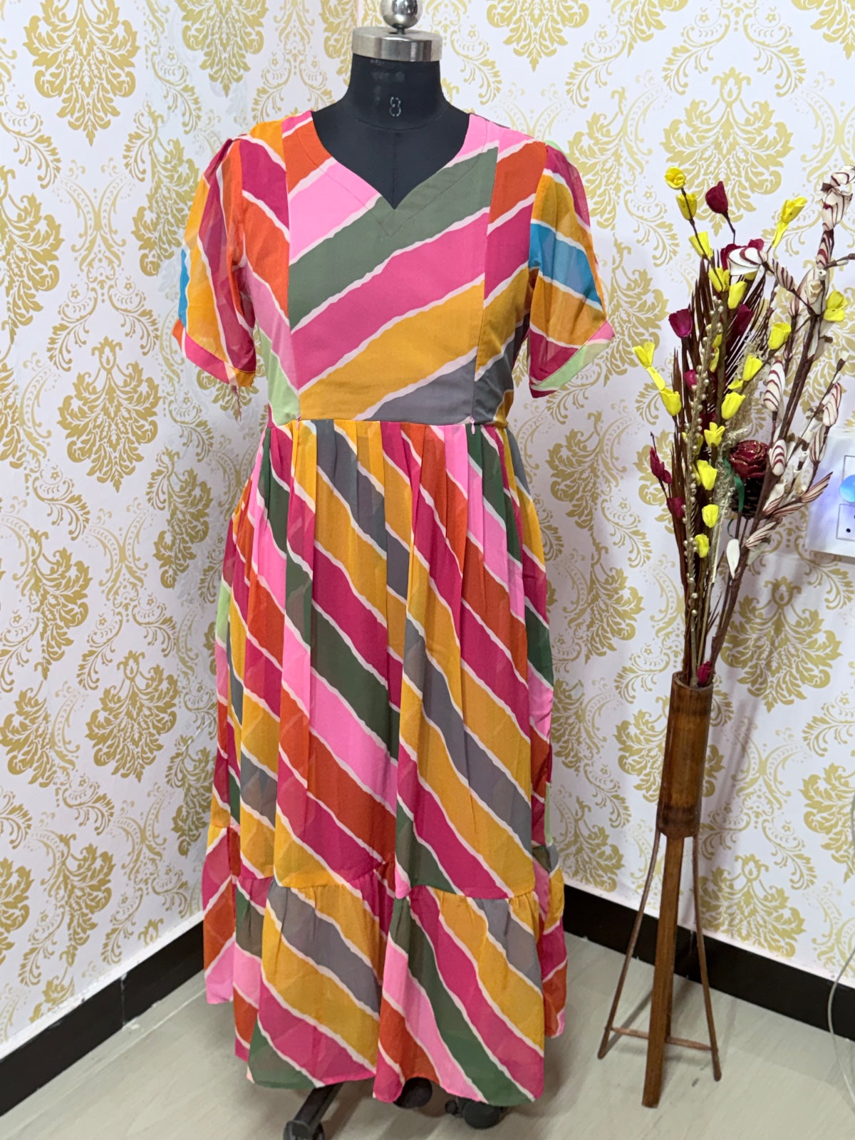 Georgette Floral Frock GFF11