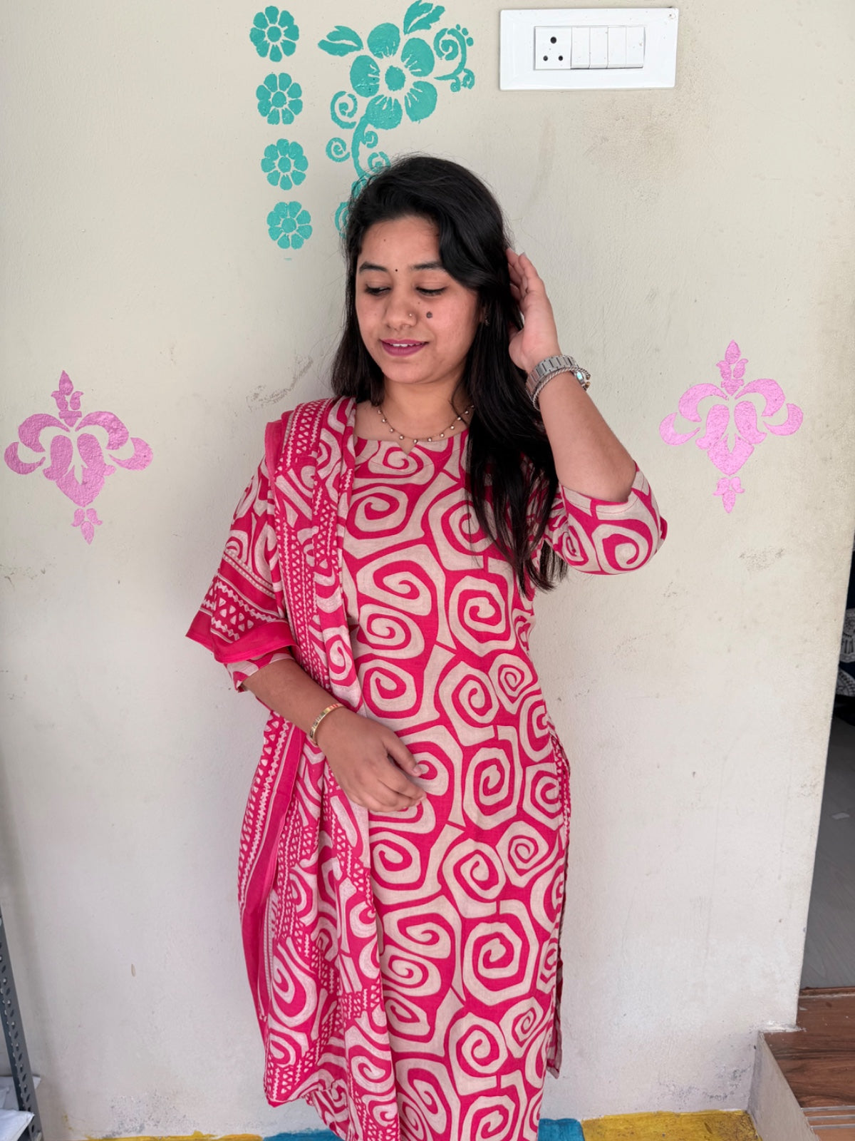 Kurti with Pant and Linen Dupatta sets - KPL37