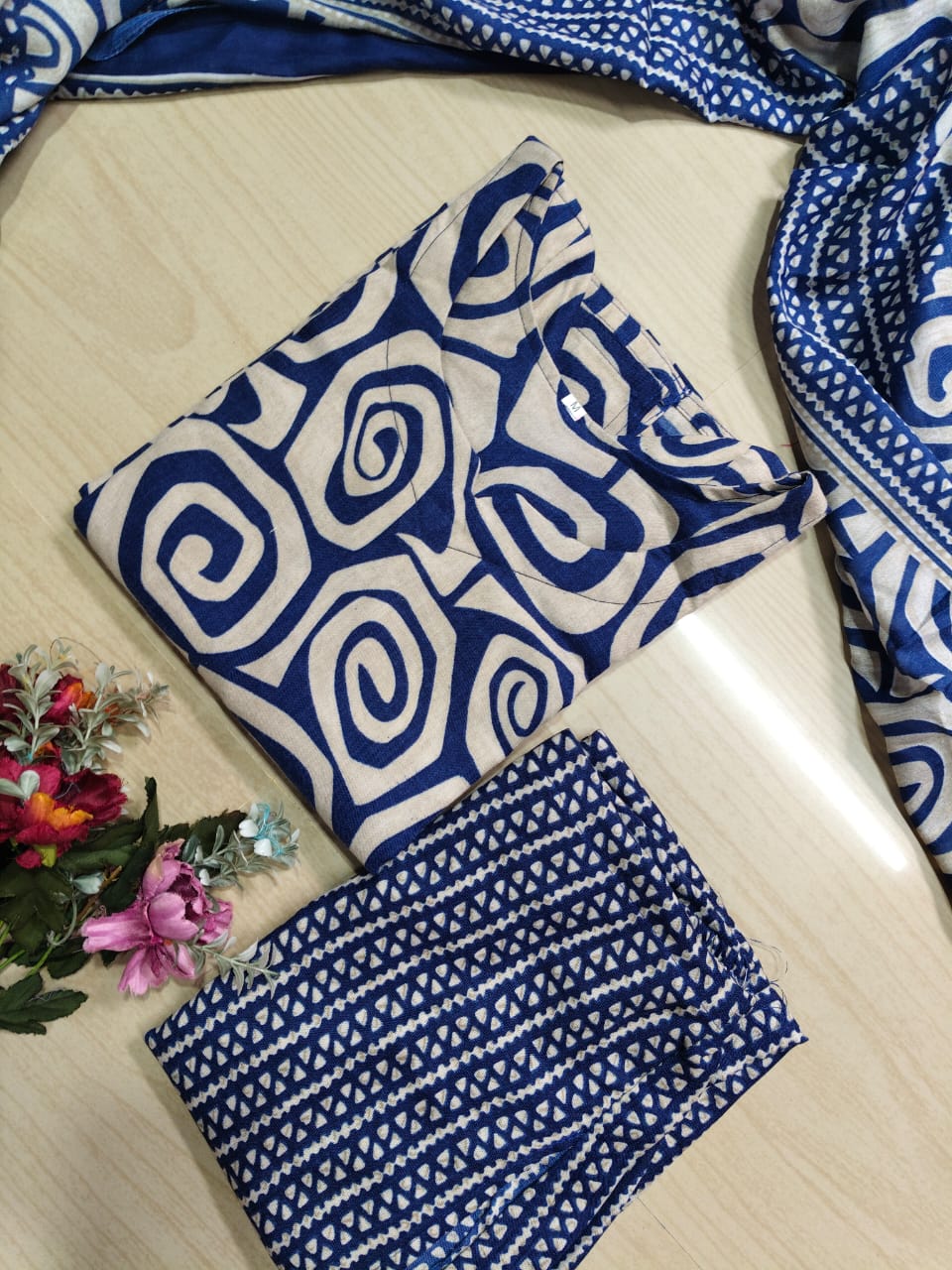 Kurti with Pant and Linen Dupatta sets - KPL39