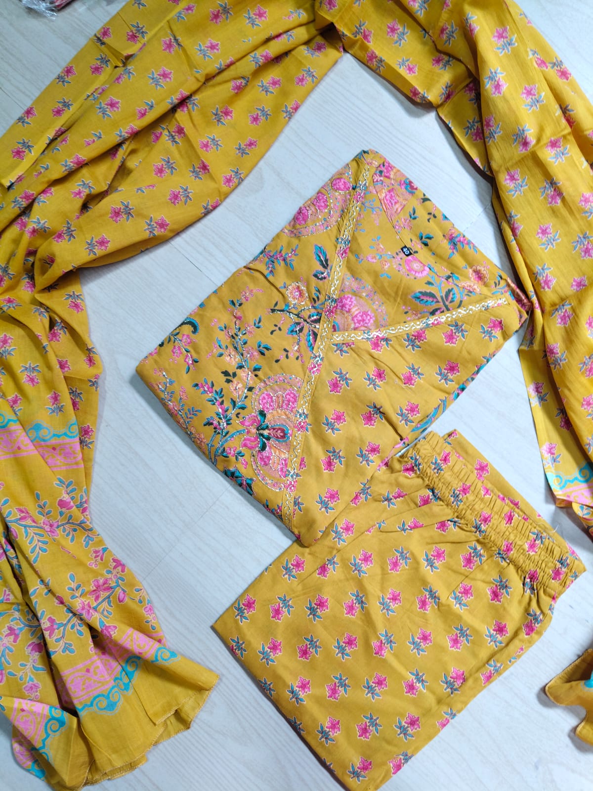 Cotton Floral Anarkali - CA02