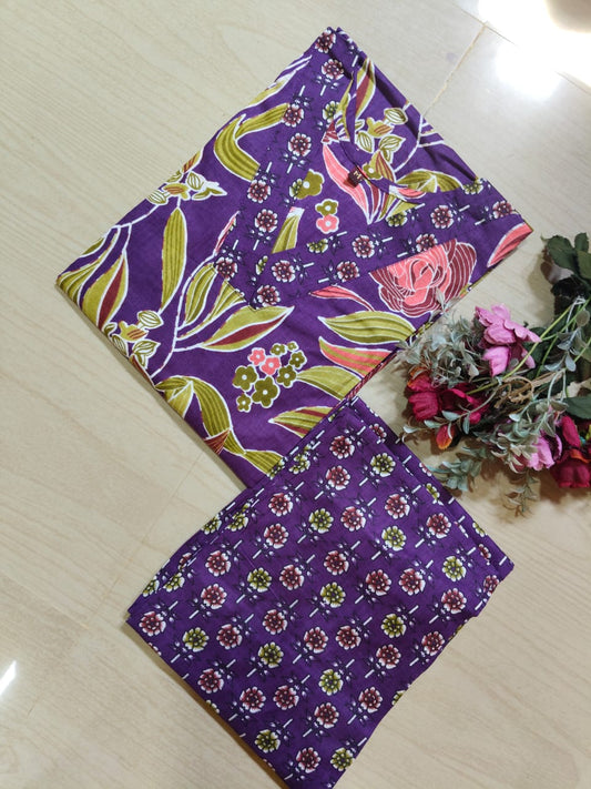 V neck Kurthi with Pant  ALN18