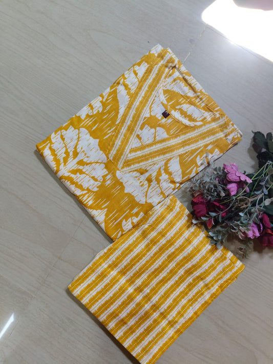 V neck Kurthi with Pant  ALN20