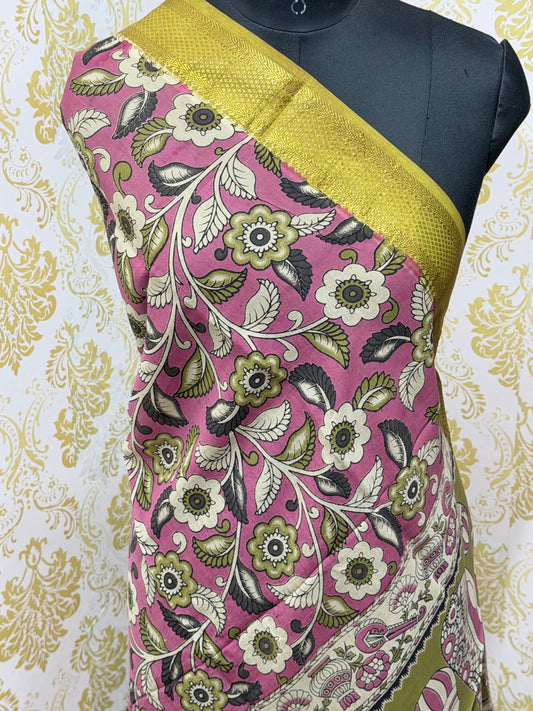 Kalamkari Zari Border Duppata KZD17