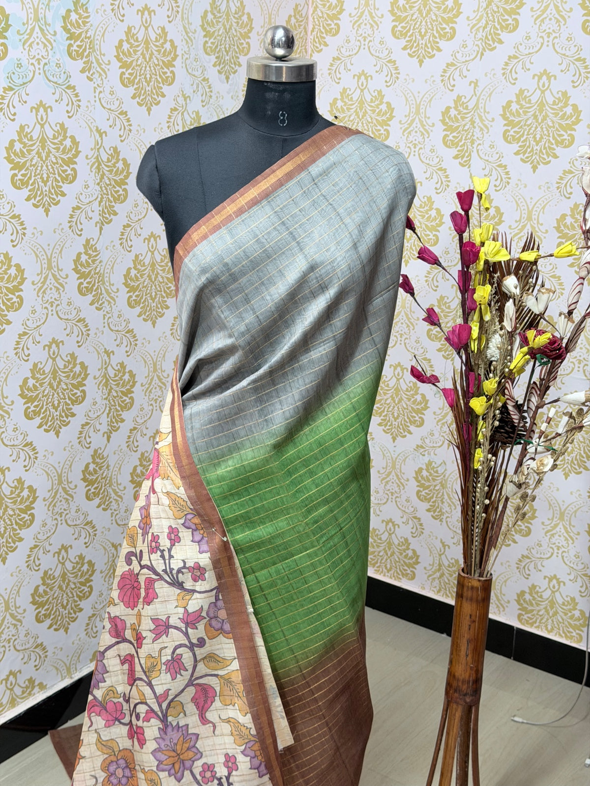 Semi tussar silk S06