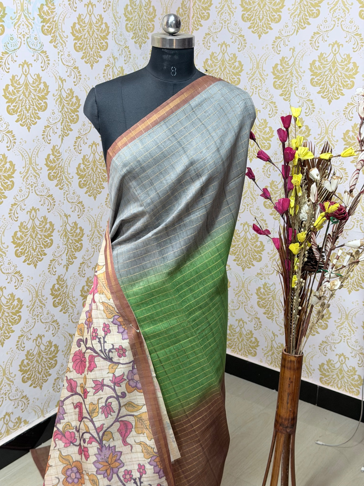 Semi tussar silk S06