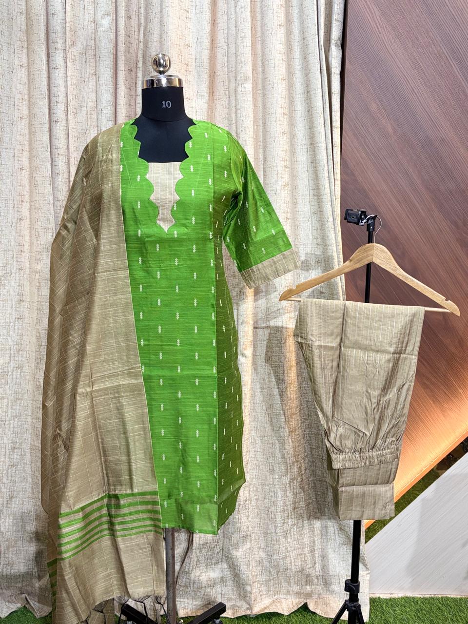 Raw Silk Kurti SET  - CSK75