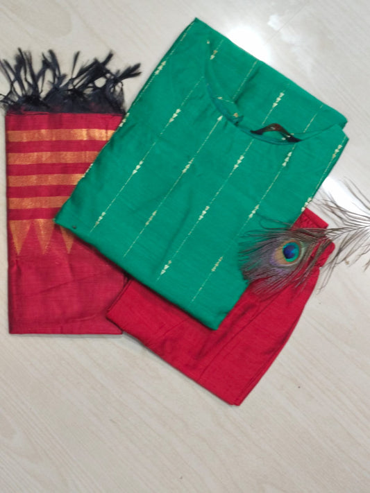 Raw Silk Kurti SET  - CSK76