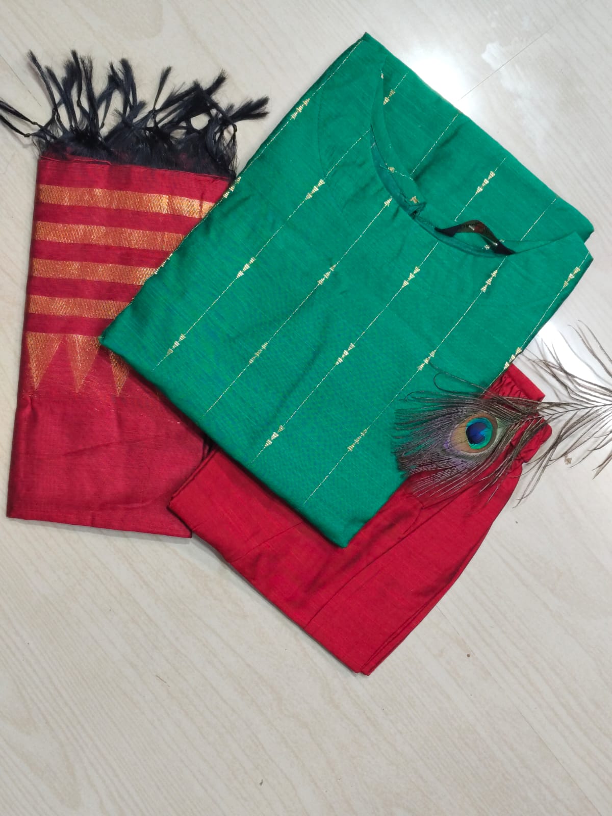 Raw Silk Kurti SET  - CSK76