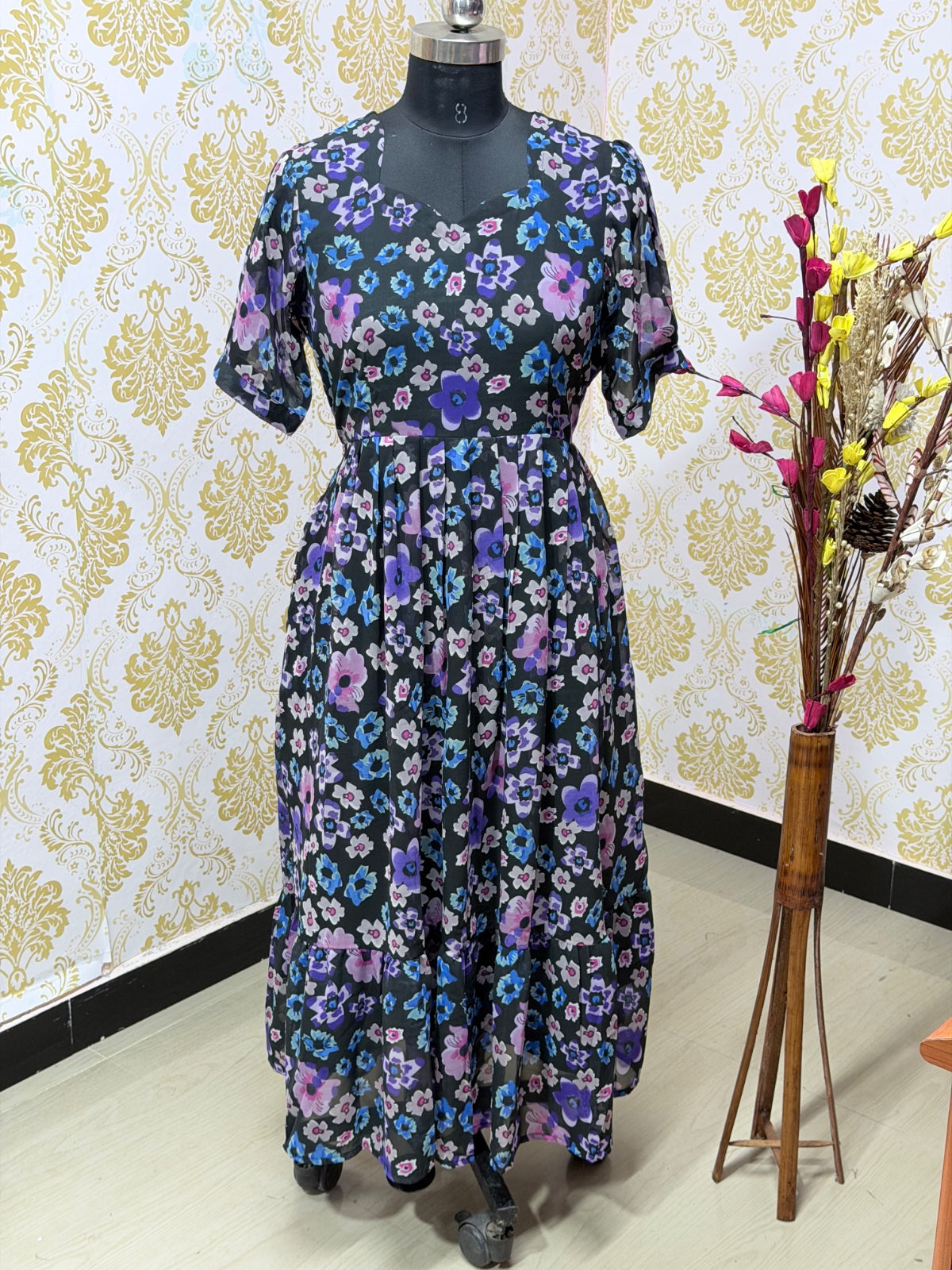 Georgette Floral Frock GFF25