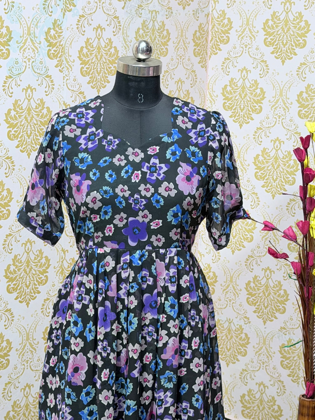Georgette Floral Frock GFF25