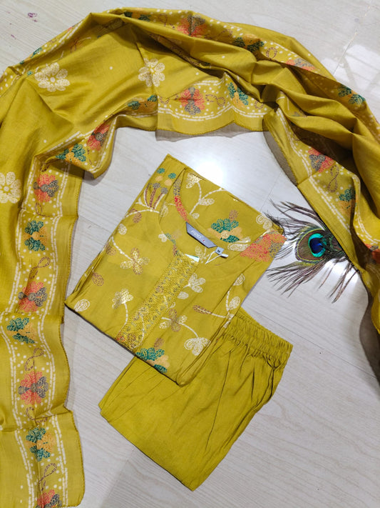 Premium Shiny Vetican Silk Kurti - SVK43