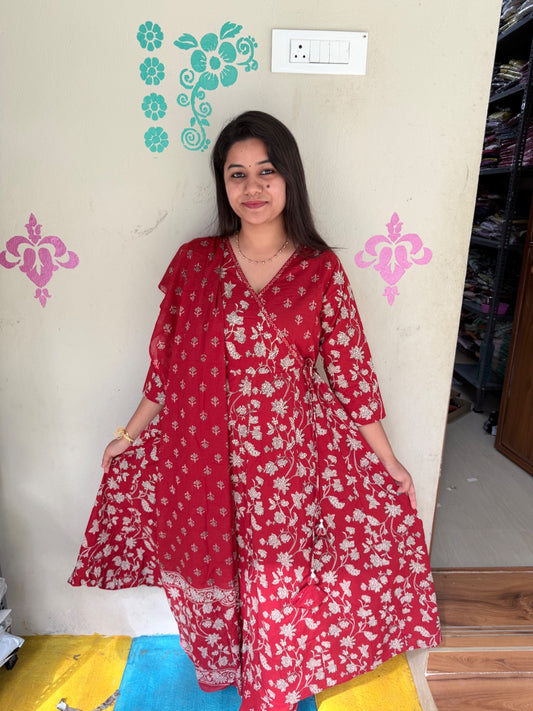 Cotton Floral Anarkali - CA39
