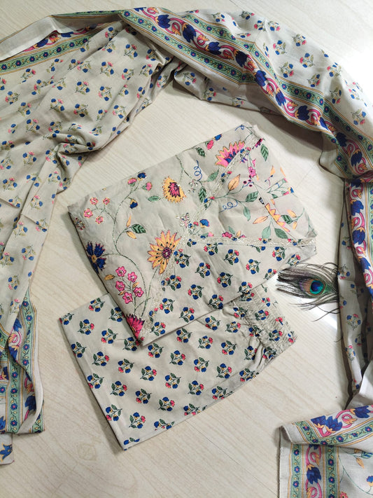 Cotton Floral Anarkali - CA42