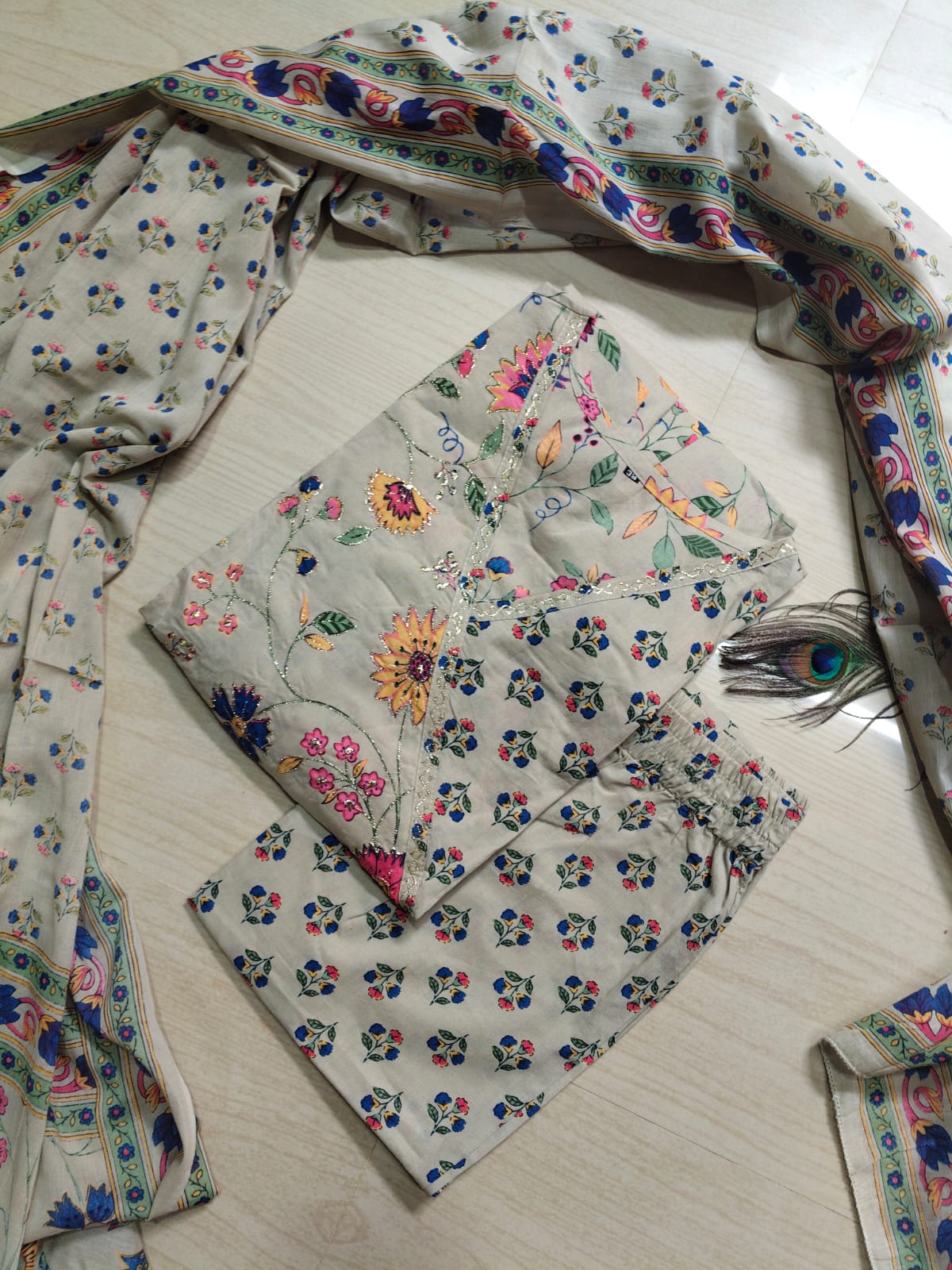 Cotton Floral Anarkali - CA42