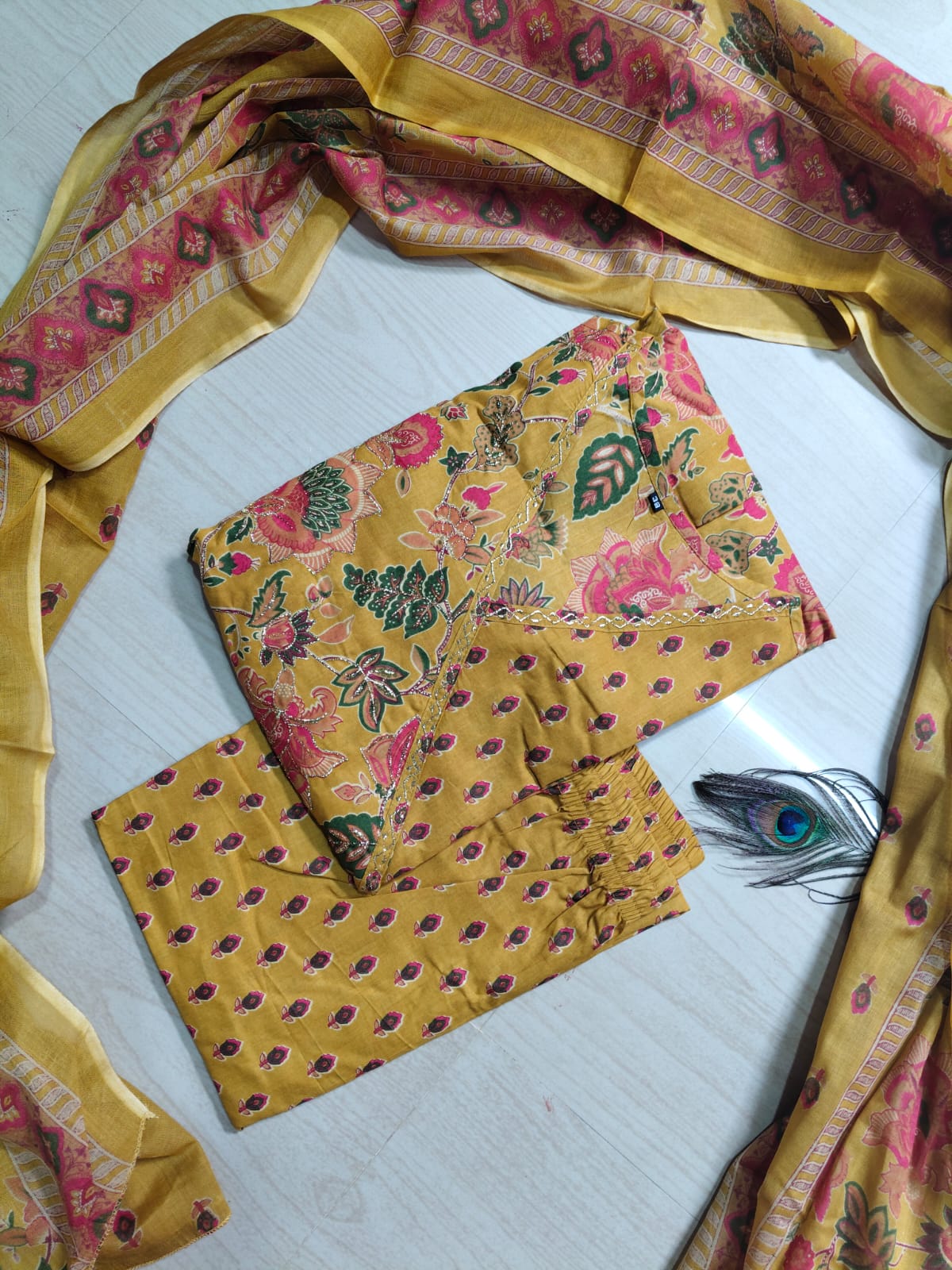 Cotton Floral Anarkali - CA40