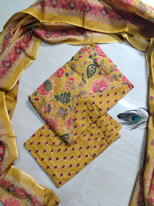 Cotton Floral Anarkali - CA40