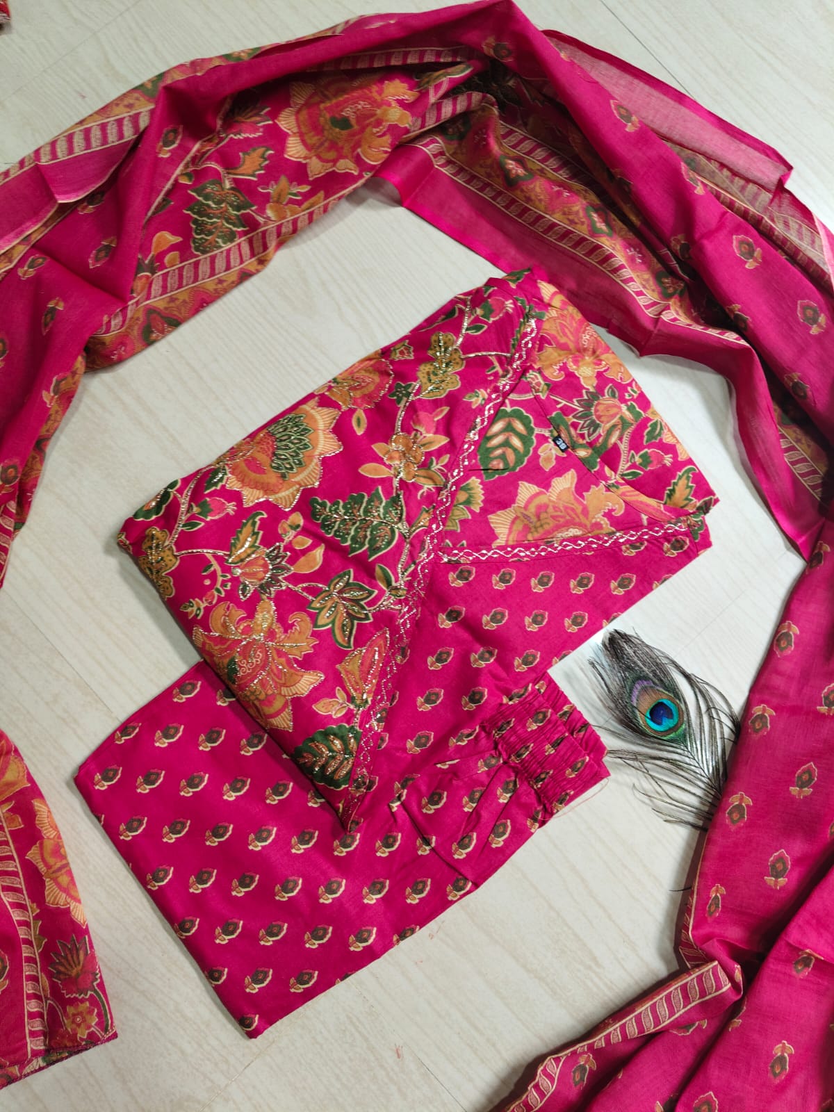 Cotton Floral Anarkali - CA41