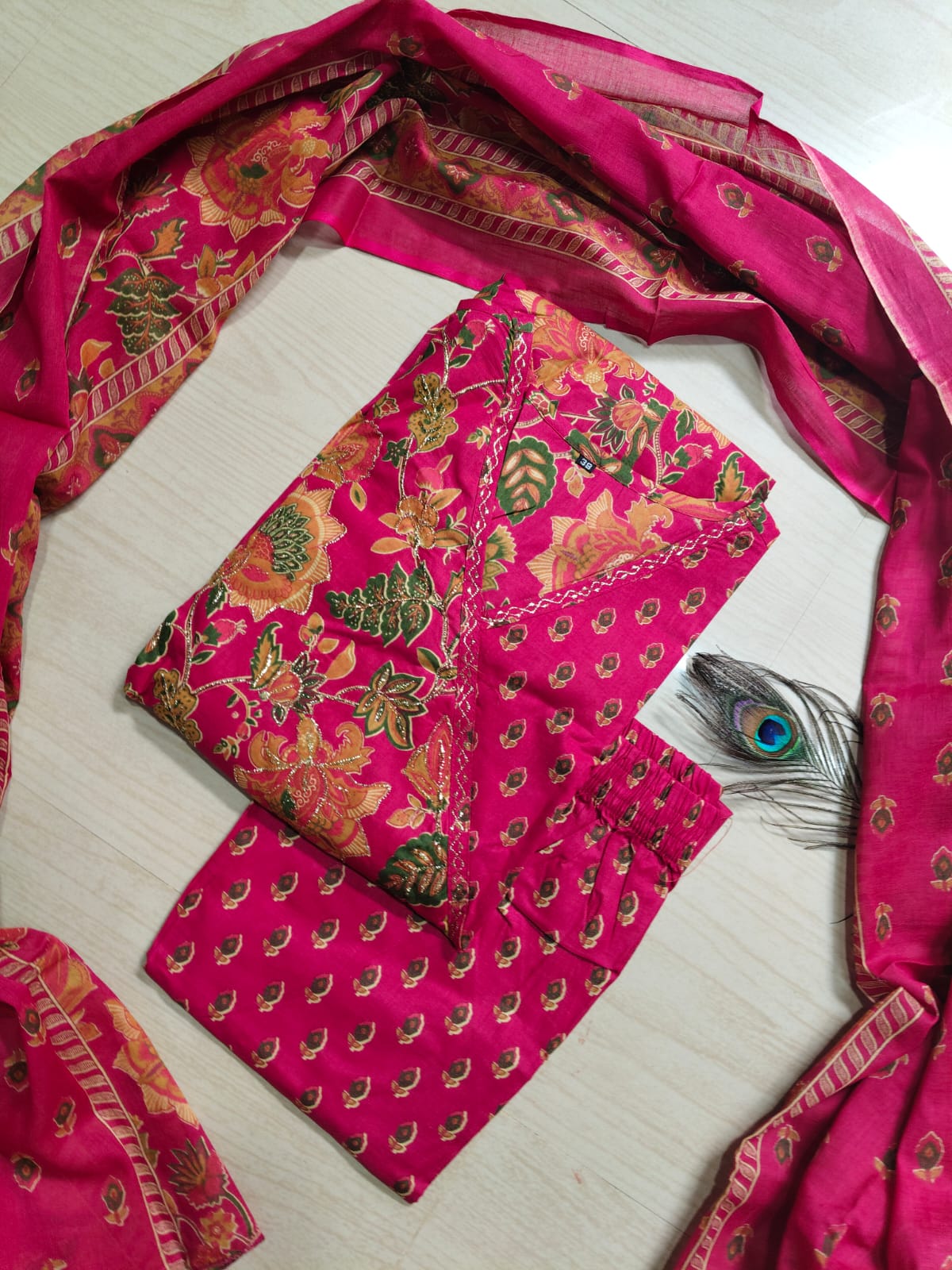 Cotton Floral Anarkali - CA41