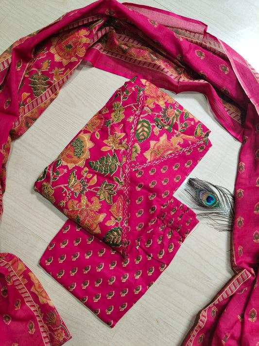 Cotton Floral Anarkali - CA41