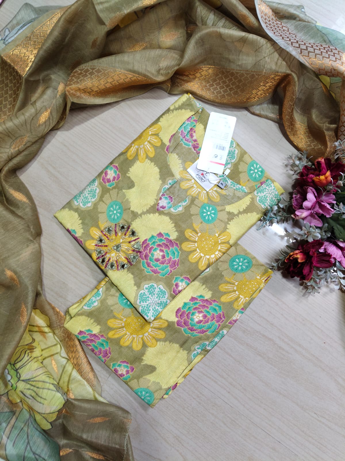 Premium Shiny Vetican Silk Kurti - SVK48