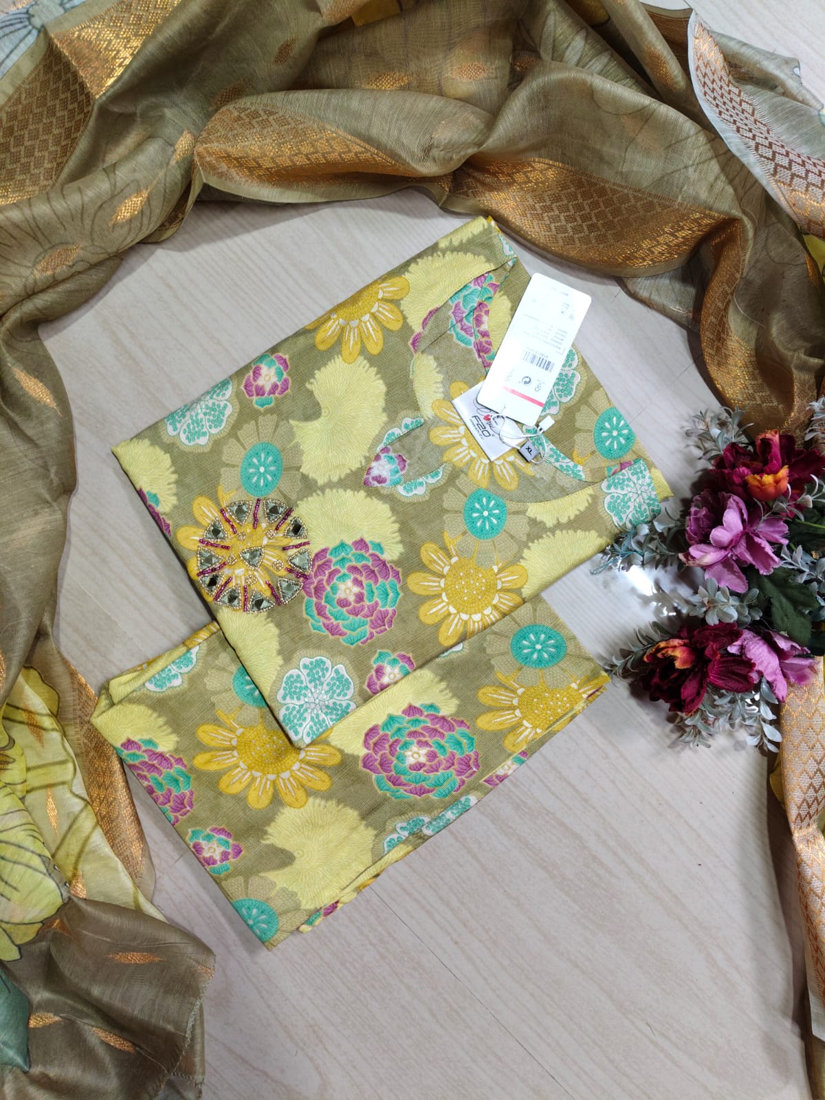 Premium Shiny Vetican Silk Kurti - SVK48