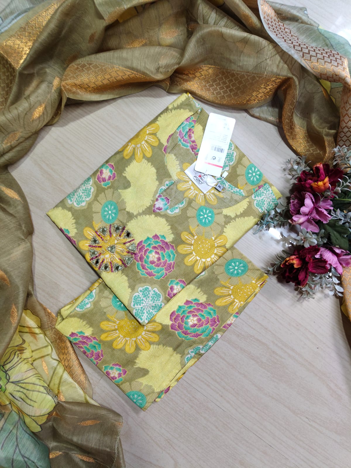 Premium Shiny Vetican Silk Kurti - SVK48