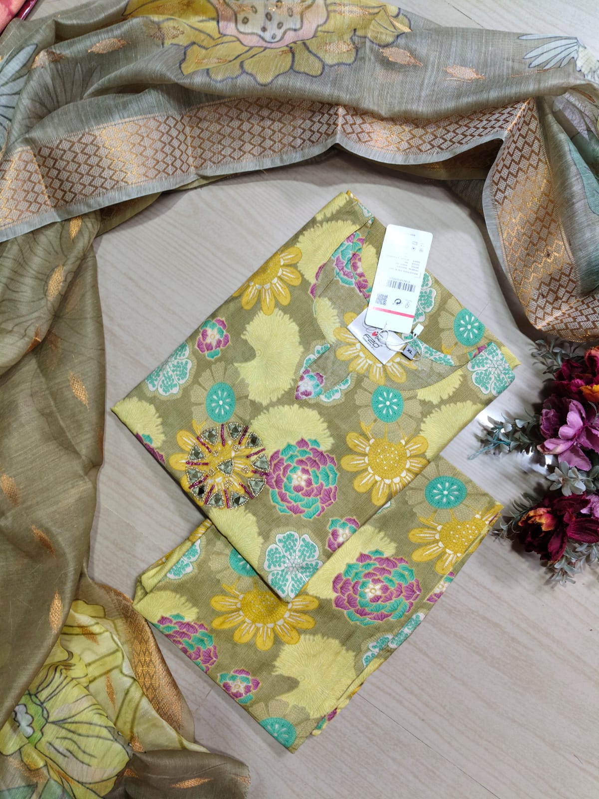 Premium Shiny Vetican Silk Kurti - SVK48