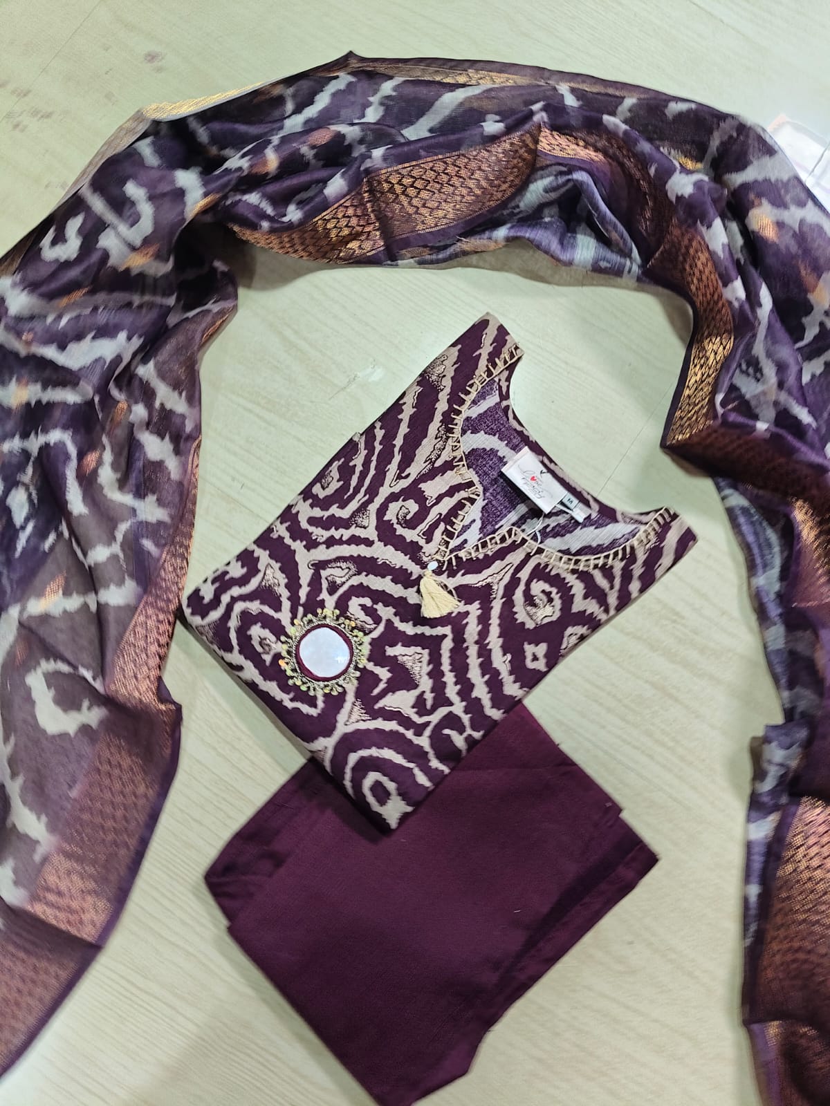 Premium Shiny Vetican Silk Kurti - SVK53
