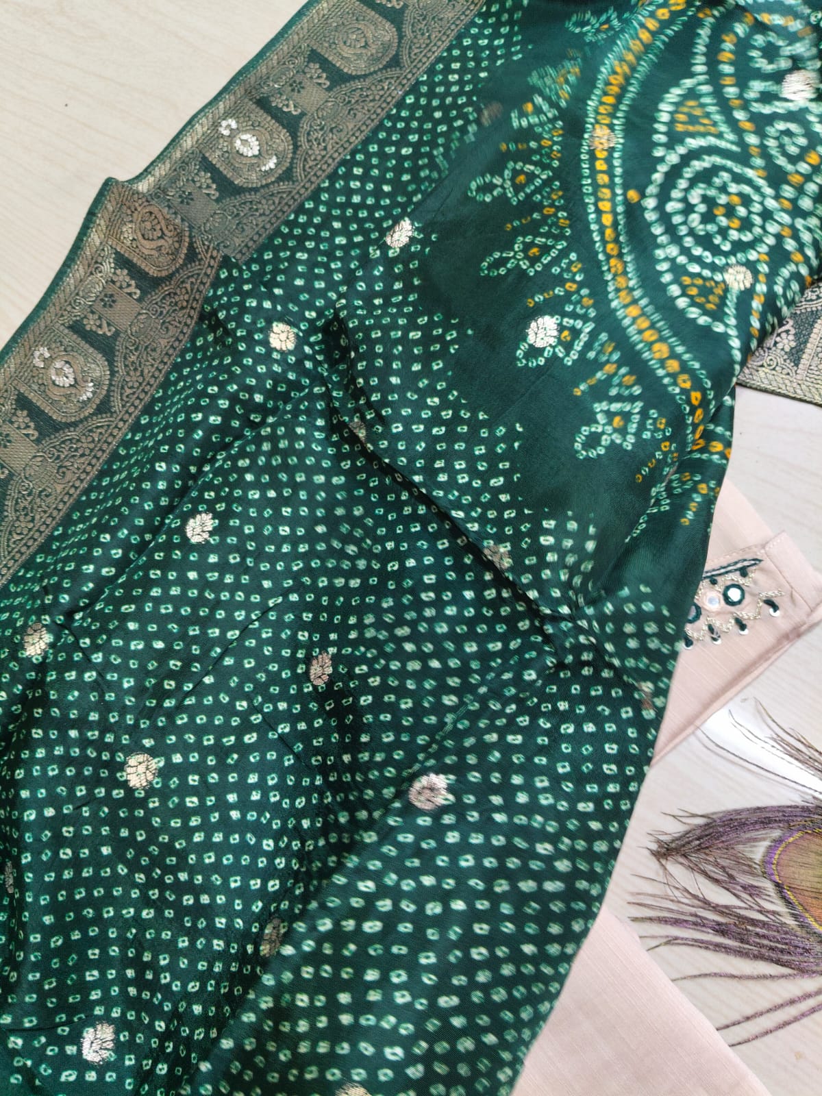 CHANDHERI SILK KURTHI SET - EW02
