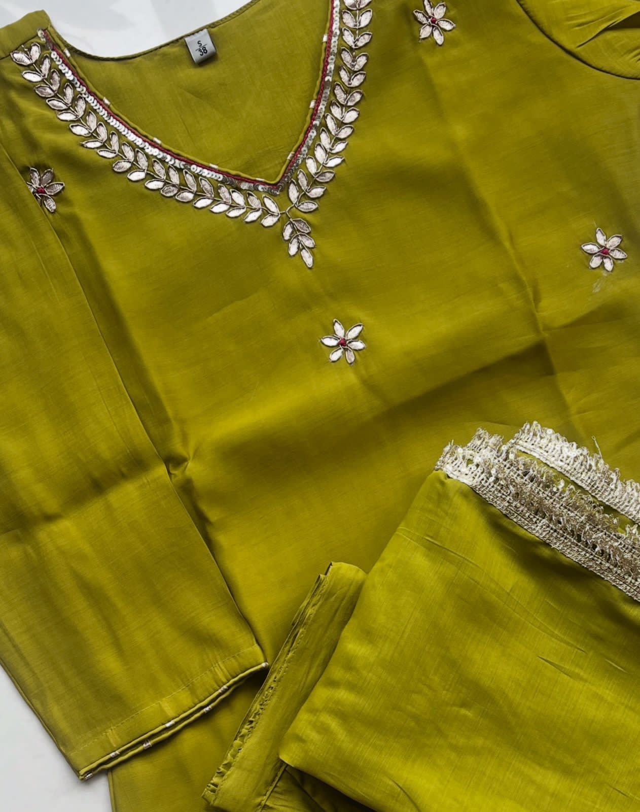CHANDHERI SILK KURTHI SET - EW05