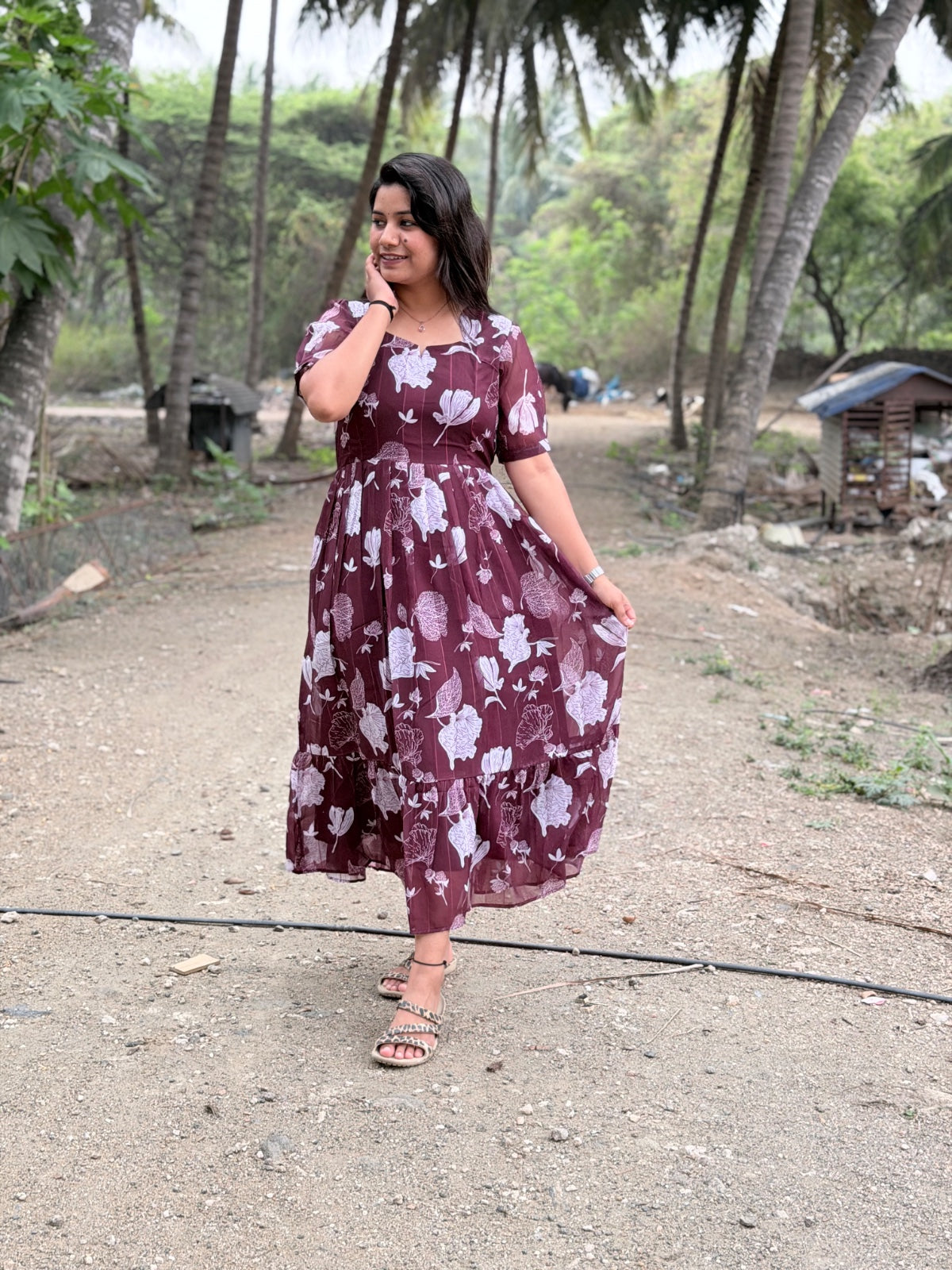 Georgette Floral Frock GFF44
